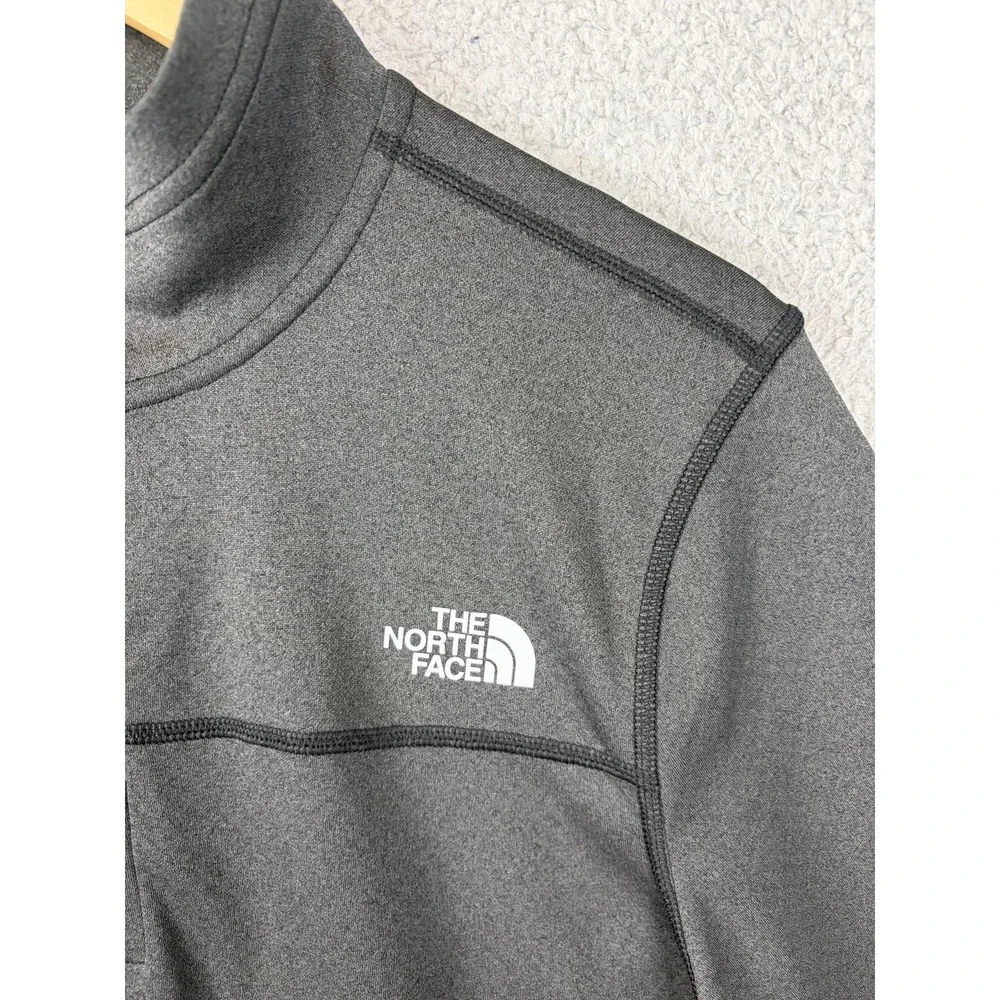 North Face FlashDry Pullover Mens M Golf Gray 1/4 Zip Long Sleeve Top Athletic